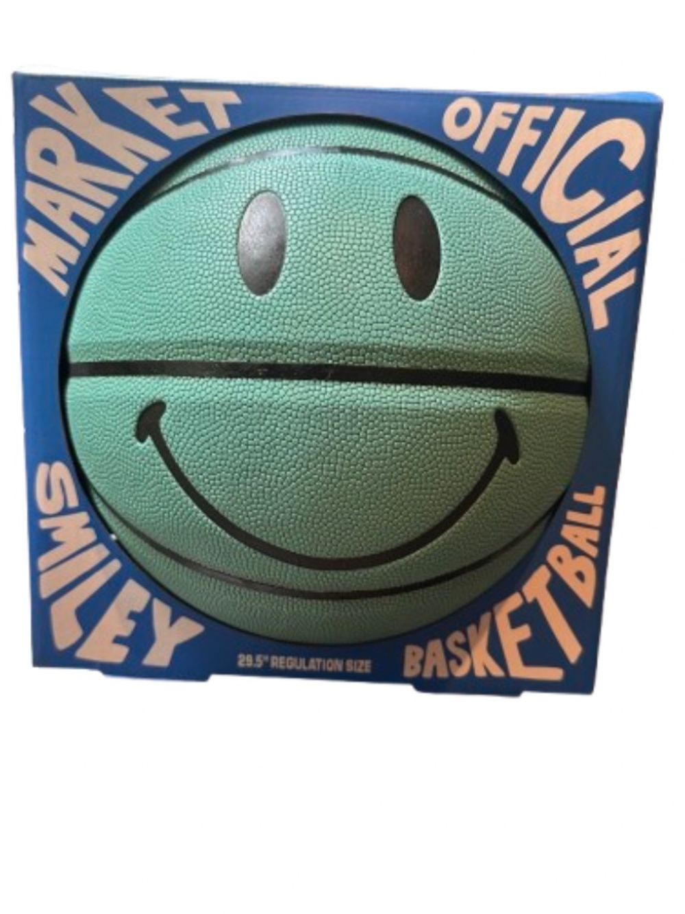 NWT Market x Smiley Breakfast Basketball, Original Collector's Box, Mint Teal